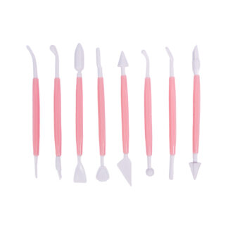 Εργαλεία για διαμόρφωση γλυκών AGC ροζ σετ 8 τεμ.