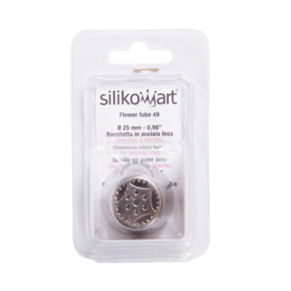 Κορνέ μύτη μεταλλική λουλούδι 25mm Siliko Mart #49