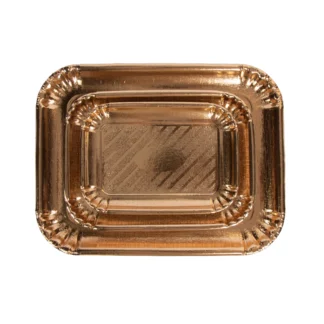 Δίσκος χάρτινος χρυσός 1 τεμ.