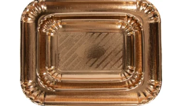 Δίσκος χάρτινος χρυσός 1 τεμ.