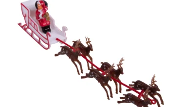 Χριστουγεννιάτικο διακοσμητικό Άγιος Βασίλης με έλκηθρο