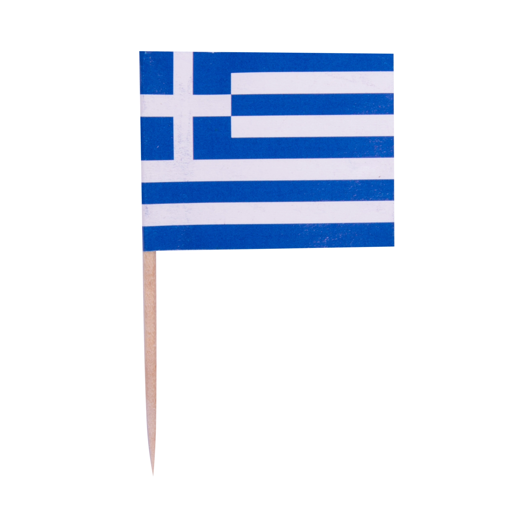 TU4A4764 Οδοντογλυφίδες ξύλινες με ελληνική σημαία 500 τεμ. - Image 1