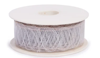 Κορδέλα διακοσμητική μεταλλιζέ ασημένια πλεκτή 30mm 10 μ.