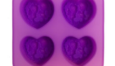 Φόρμα σιλικόνης 3D καρδιές 4 θέσεων (SM-080)