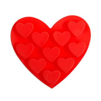 Φόρμα σιλικόνης καρδιές 10 θέσεων (SM-195)