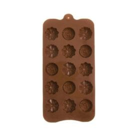 Φόρμα σιλικόνης σοκολατάκια-λουλούδια 15 θέσεων (65011) - Image 2