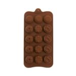 Φόρμα σιλικόνης σοκολατάκια-λουλούδια 15 θέσεων (65013)