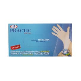 Γάντια μίας χρήσης latex Practic Super Plus μη αποστειρωμένα ελαφρά πουδραρισμένα κουτί 100 τεμ. - Image 6