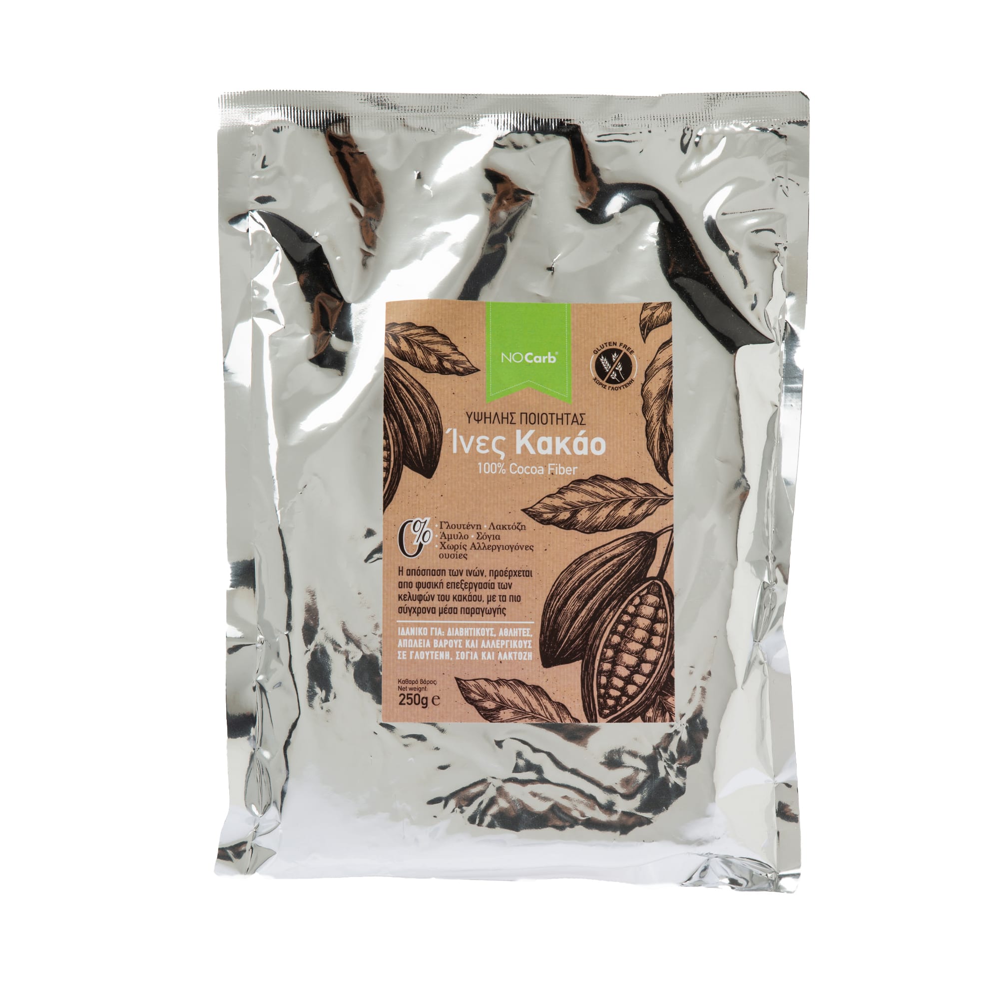 Ίνες κακάο No Carb 250 γρ. (χωρίς γλουτένη)