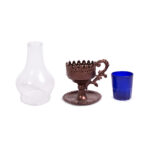 Καντήλι γυάλινο λάμπα με μεταλλική βάση μεγάλο 1 τεμ. - Image 5