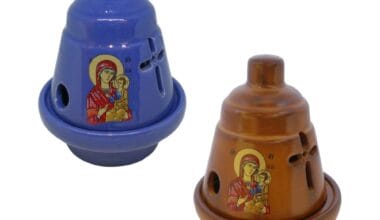 Καντήλι πήλινο κωνικό μικρό 1 τεμ. (18302)