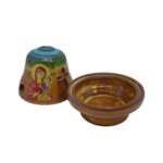 Καντήλι πήλινο κωνικό μικρό Παναγία 1 τεμ. (17302) - Image 3