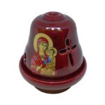 Καντήλι πήλινο κωνικό μικρό Παναγία 1 τεμ. (17302) - Image 4