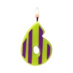 Κεριά γενεθλίων αριθμοί πουά-ριγέ Αλιπράντης 1 τεμ. - Image 15