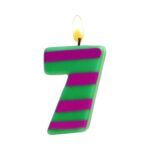 Κεριά γενεθλίων αριθμοί πουά-ριγέ Αλιπράντης 1 τεμ. - Image 17