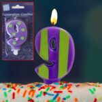 Κεριά γενεθλίων αριθμοί πουά-ριγέ Αλιπράντης 1 τεμ. - Image 20