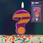 Κεριά γενεθλίων αριθμοί πουά-ριγέ Αλιπράντης 1 τεμ. - Image 2