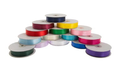Κορδέλα διακοσμητική σατινέ χρωματιστή 25mm 50μ.