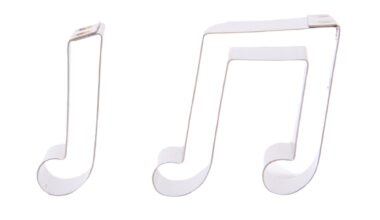 Κουπάτ μεταλλικό INOX νότες σετ 2 τεμ.