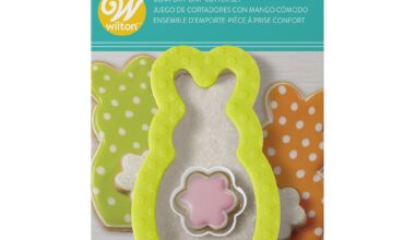 Κουπάτ μεταλλικό με λάστιχο Wilton κουνελάκι, λουλούδι 2 τεμ. (018.28.005)