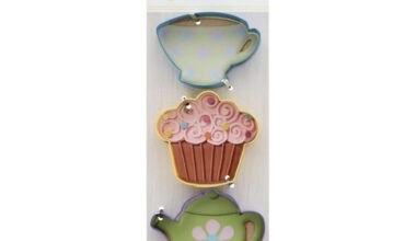 Κουπάτ μεταλλικό Wilton φλιτζάνι, cupcake, τσαγιερό σετ 3 τεμ. (018.80.018)