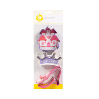 Κουπάτ μεταλλικό Wilton κάστρο, στέμμα, γόβα σετ 3 τεμ. (018.80.015)