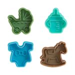 Κουπάτ-σφραγίδα Pan Decor μπιμπερό-αλογάκι-μπλουζάκι-καροτσάκι 4 τεμ. (61699)