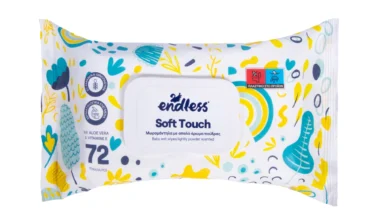 Μωρομάντηλα Endless Soft Touch με αλόη & βιτ. Ε 72 τεμ.