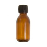 Μπουκαλάκι γυάλινο καραμελέ με πώμα ασφαλείας 100ml