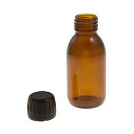 Μπουκαλάκι γυάλινο καραμελέ με πώμα ασφαλείας 100ml - Image 2