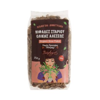 Νιφάδες σταριού ολικής αλέσεως (bran flakes) χωρίς ζάχαρη Βιο Αγρός ΒΙΟ 250 γρ.