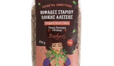 Νιφάδες σταριού ολικής αλέσεως (bran flakes) χωρίς ζάχαρη Βιο Αγρός ΒΙΟ 250 γρ.