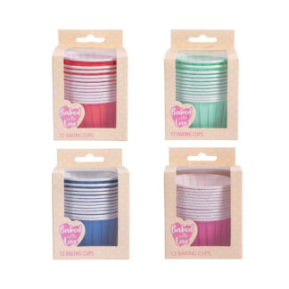 Φορμάκια ψησίματος χάρτινα αντικολλητικά Baked With Love μικρά 12 τεμ.