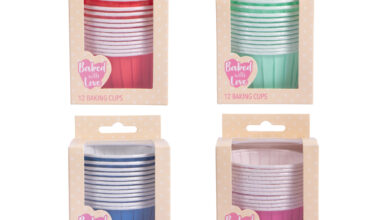 Φορμάκια ψησίματος χάρτινα αντικολλητικά Baked With Love μικρά 12 τεμ.