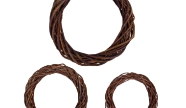 Στεφάνι διακόσμησης μπαμπού (bamboo) καφέ φυσικό 1 τεμ.