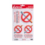 Πινακίδες "Απαγορεύεται το κάπνισμα" i-Sima αυτοκόλλητες pvc 3 τεμ. (ΑΣΜ3703)