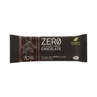 Σοκολάτα Zero No Sugar Added με στέβια bitter 70% 30 γρ.