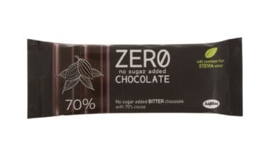 Σοκολάτα Zero No Sugar Added με στέβια bitter 70% 30 γρ.