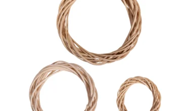 Στεφάνι διακόσμησης μπαμπού (bamboo) φυσικό 1 τεμ.