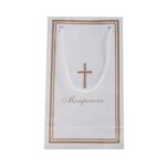 Τσαντάκι μνημοσύνου με κορδόνι λευκό 10 τεμ.