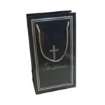 Τσαντάκι μνημοσύνου με κορδόνι μαύρο-μπλε 10 τεμ. - Image 4