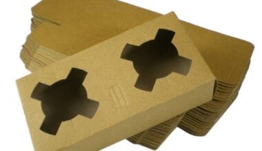 Χάρτινη θήκη μεταφοράς καφέ 2 θέσεων 25 τεμ.