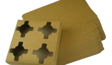 Χάρτινη θήκη μεταφοράς καφέ 4 θέσεων 25 τεμ.