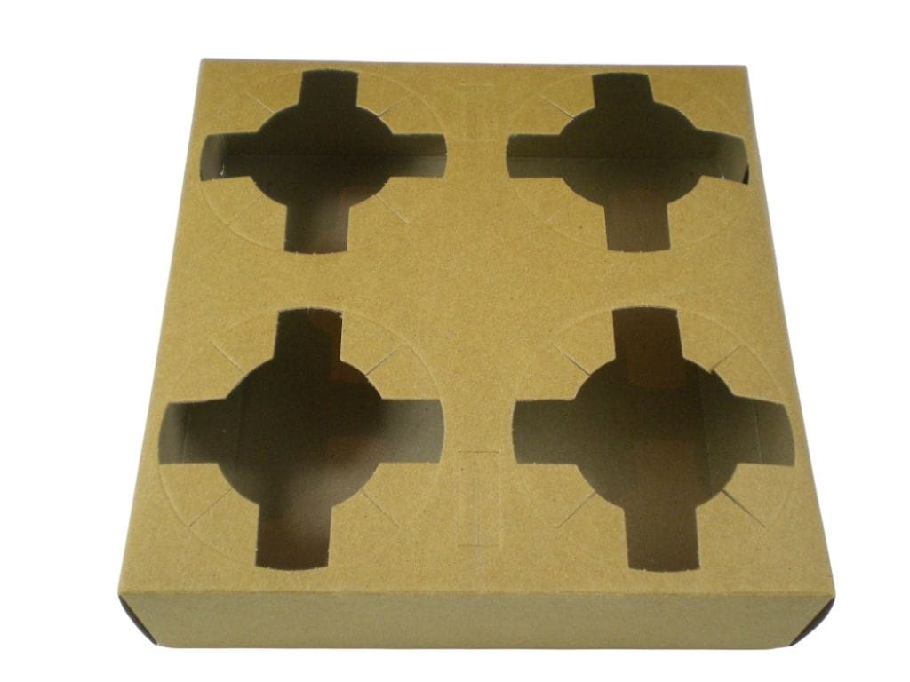 Χάρτινη θήκη μεταφοράς καφέ 4 θέσεων 25 τεμ. - Image 3