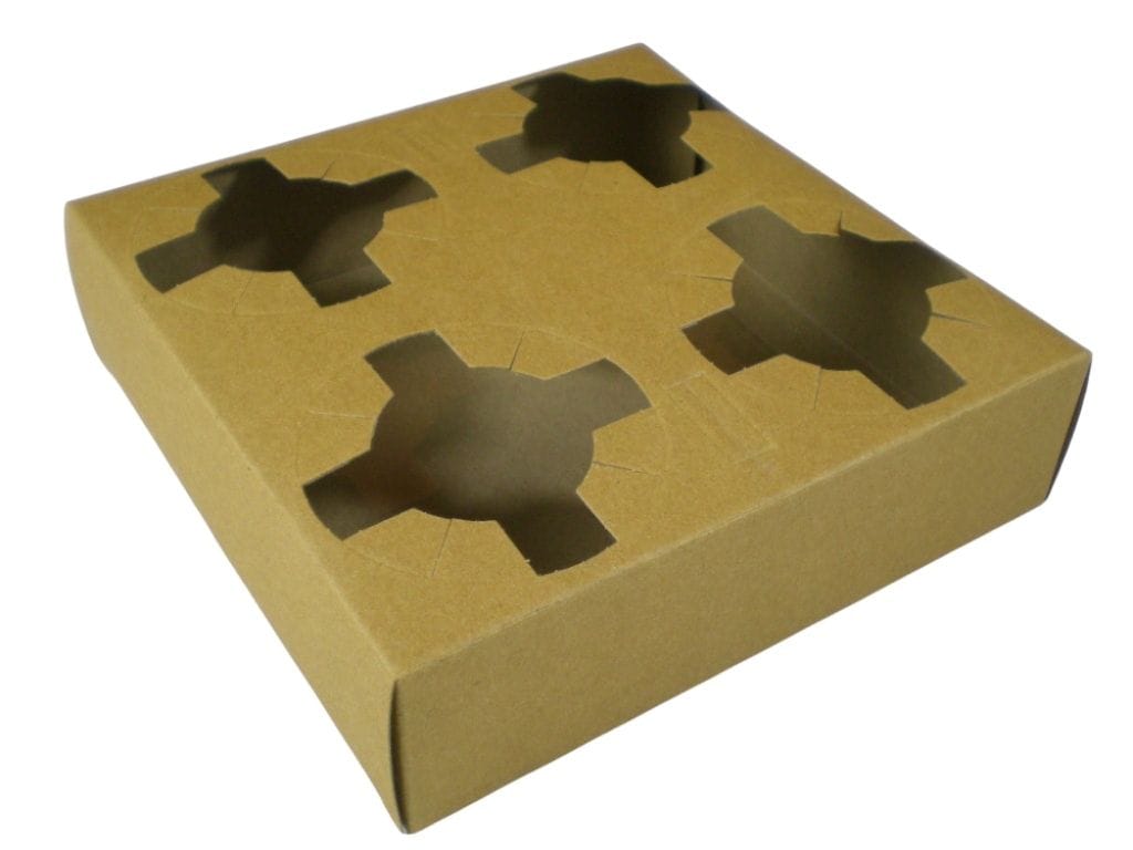 Χάρτινη θήκη μεταφοράς καφέ 4 θέσεων 25 τεμ. - Image 4