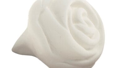 Ζαχαρωτό διακοσμητικό για δίσκους μνημοσύνου γαλλικό Β' λευκό 1 τεμ.