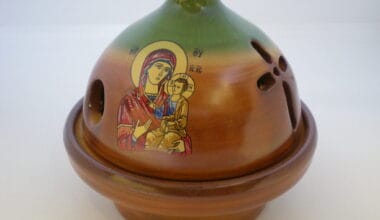 Καντήλι πήλινο σφαιρικό με άνοιγμα μικρό Παναγία 1 τεμ. (18602ΔΧ)