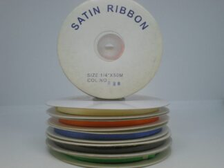 Κορδέλα διακοσμητική σατινέ χρωματιστή 7mm 50μ.