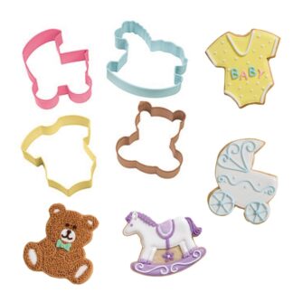 Κουπάτ μεταλλικό Wilton T-shirt, αλογάκι, καροτσάκι, αρκουδάκι 4 τεμ. (018.06.201)