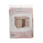 Θήκη αποθήκευσης ρούχων με φερμουάρ Sidirela μεγάλη (40x60x40 εκ.) μπεζ 1 τεμ.